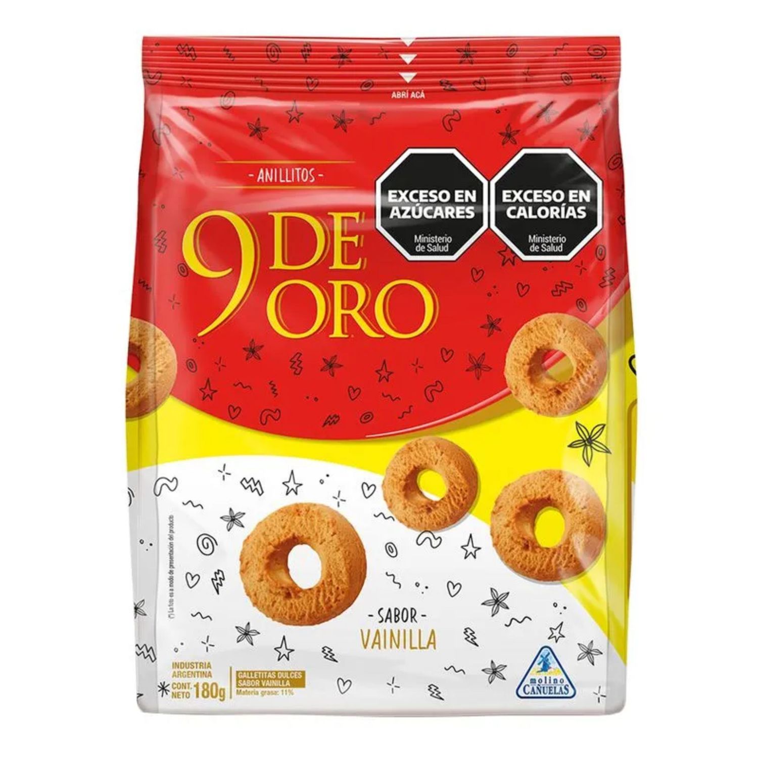 GALLETITAS 9 DE ORO ANILLITOS VAINILLA x120gr