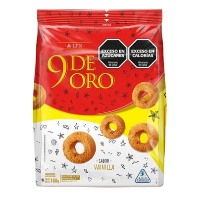 GALLETITAS 9 DE ORO ANILLITOS VAINILLA x120gr