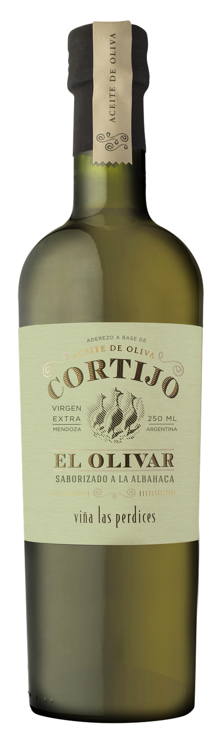 ACEITE DE OLIVA CORTIJO CON ALBAHACA x250cc