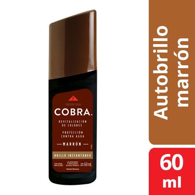 COBRA AUTOBRILLO P/CALZADO MARRON x60cc