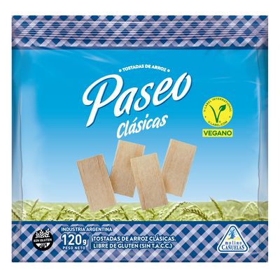 TOSTADAS DE ARROZ CLASICAS PASEO x120grs