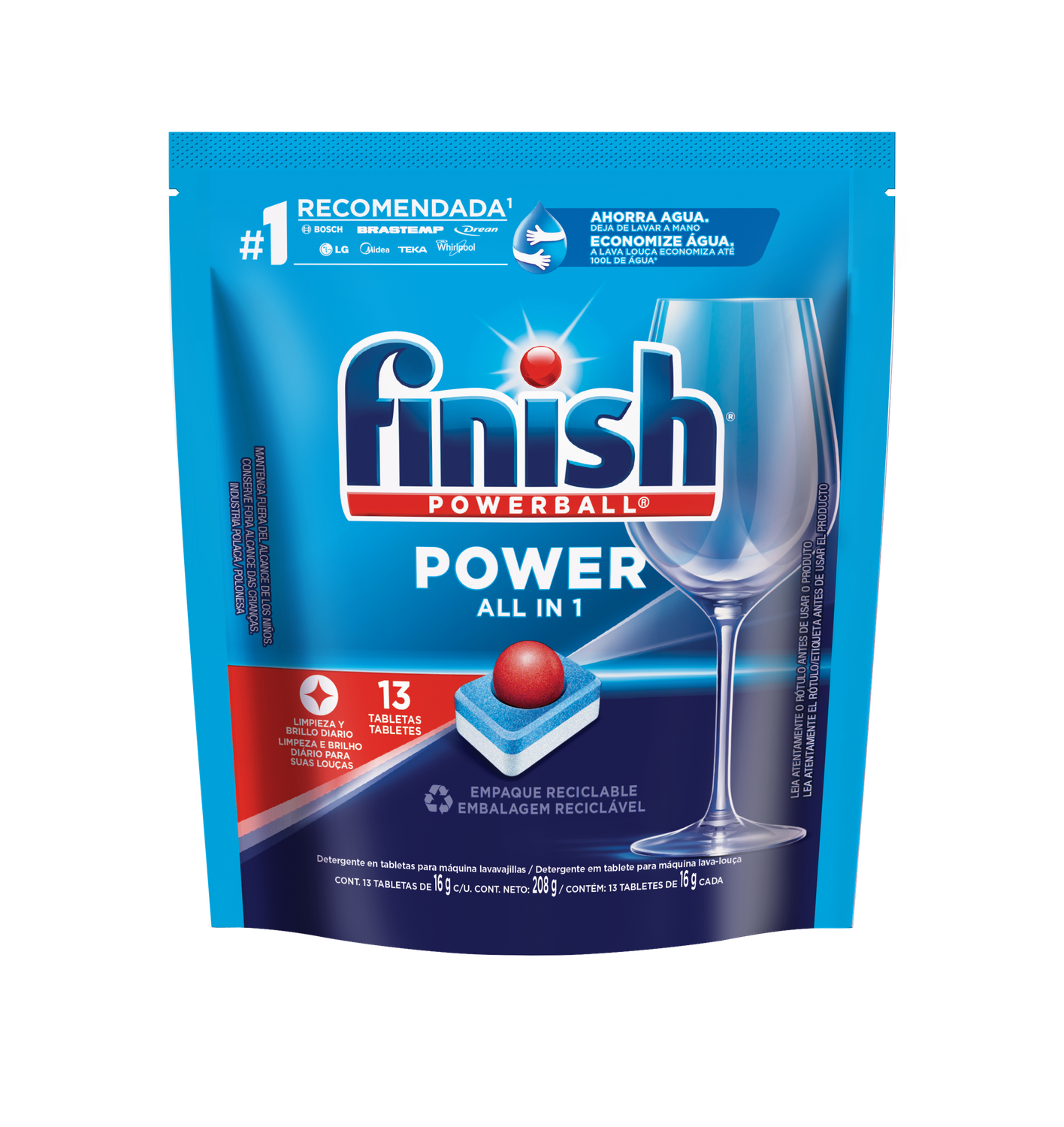 FINISH LAVAVAJ. DET. TABLETAS 13x16grs