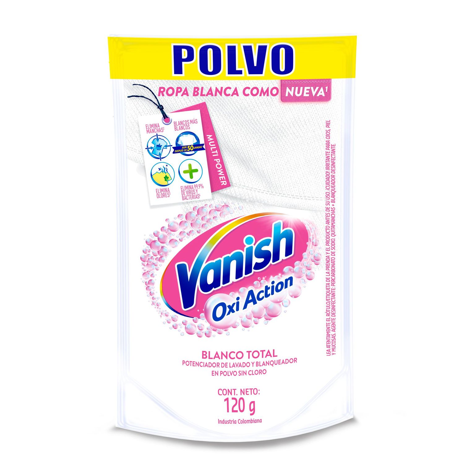 VANISH QUITAMANCHA POLVO BLANCO D/P x120grs