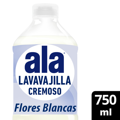 ALA LAVAVAJILLAS CREMOSO FLORES BLANCAS x750ml