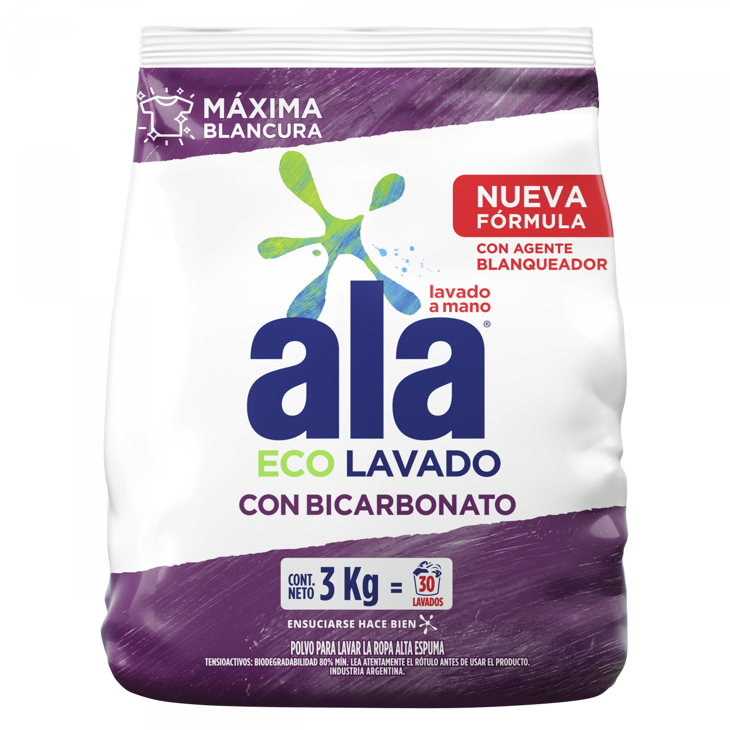 ALA POLVO LAV MANO C/BICARBONATO x3kg