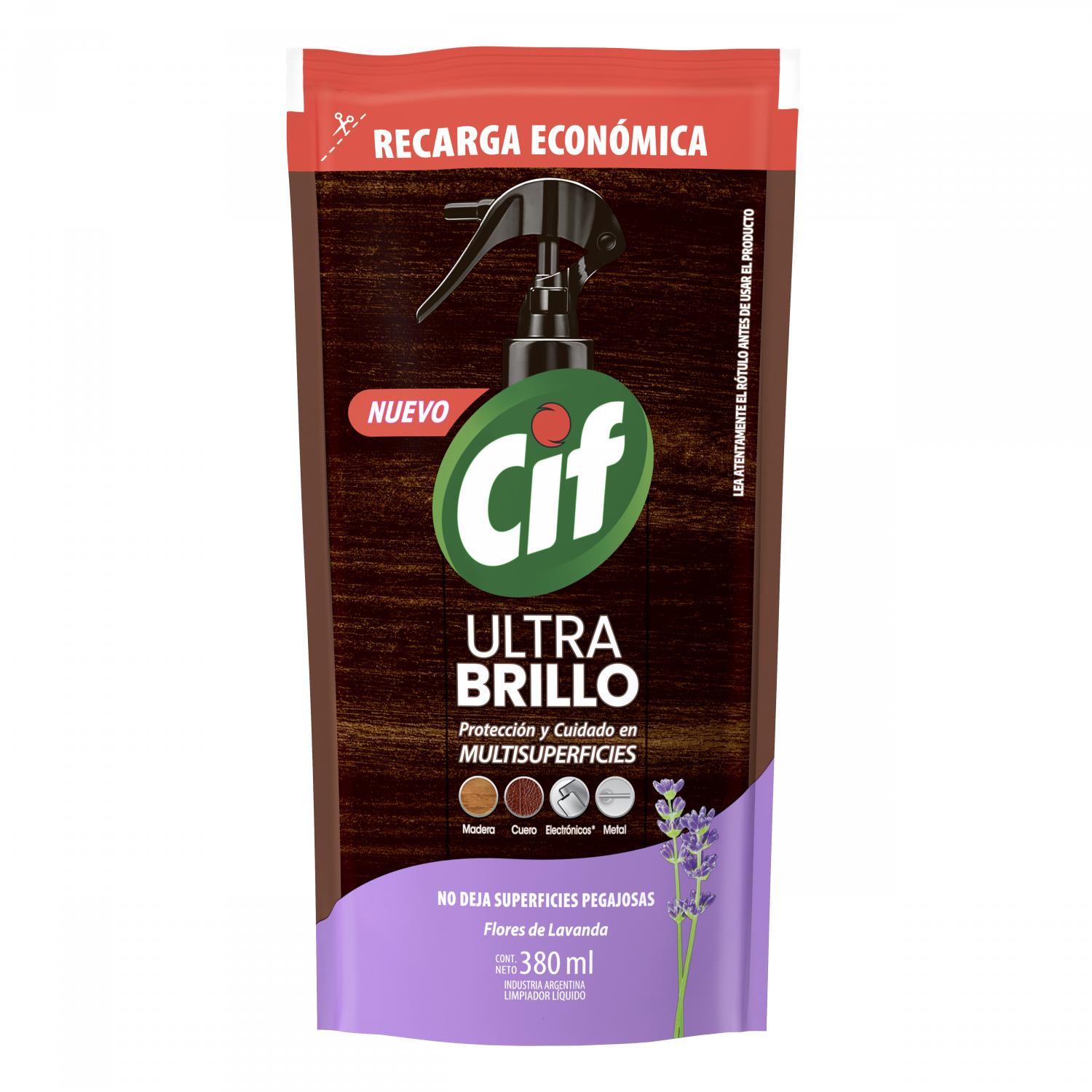 CIF ULTRA BRILLO ANTI PVO LAVANDA D/P x380ml