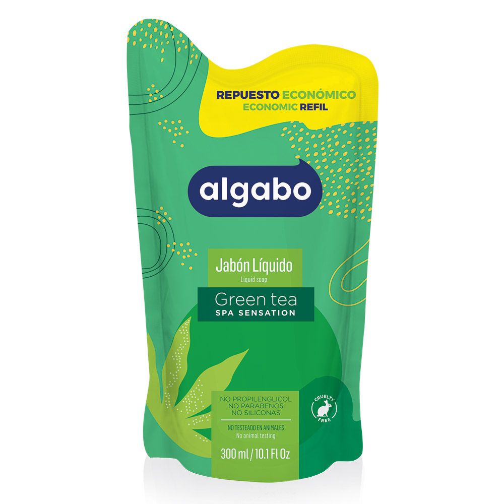 ALGABO JABON LIQUIDO GREEN TEA D/P x300cc