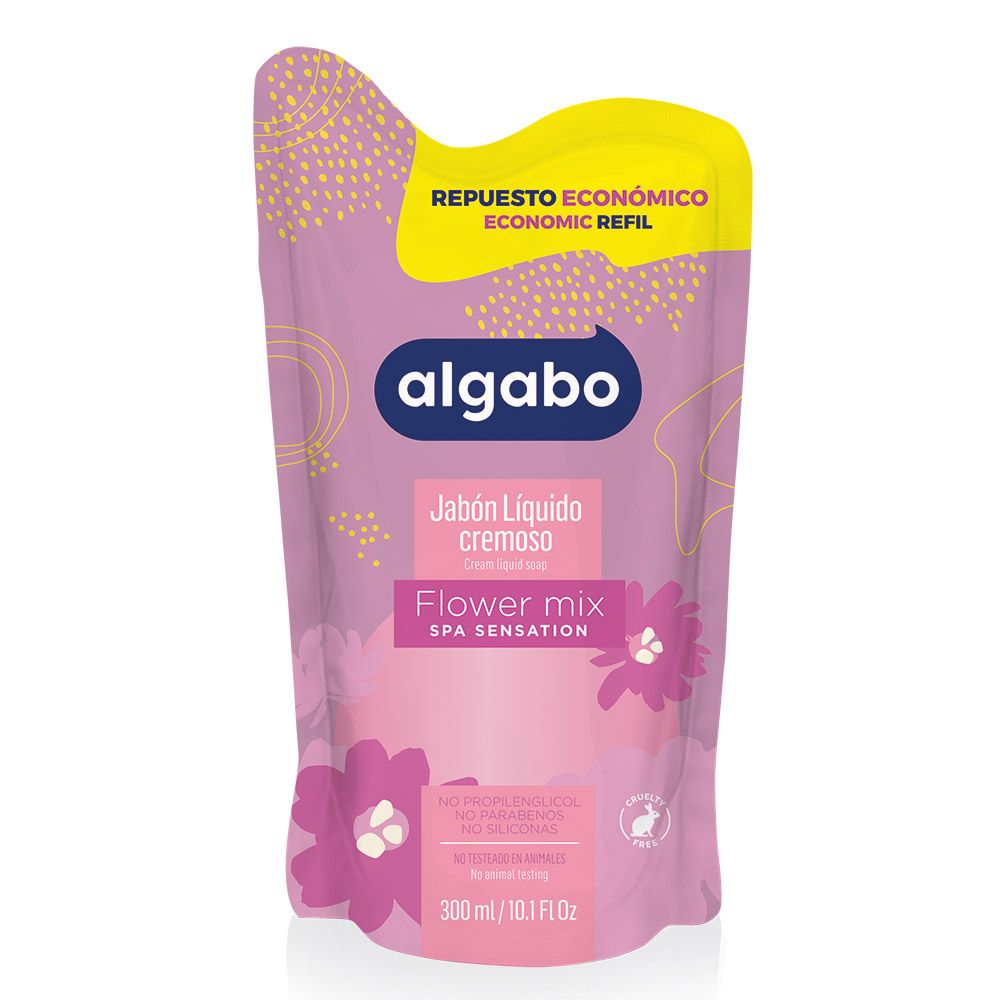 ALGABO JABON LIQUIDO FLOWER MIX D/P x300cc