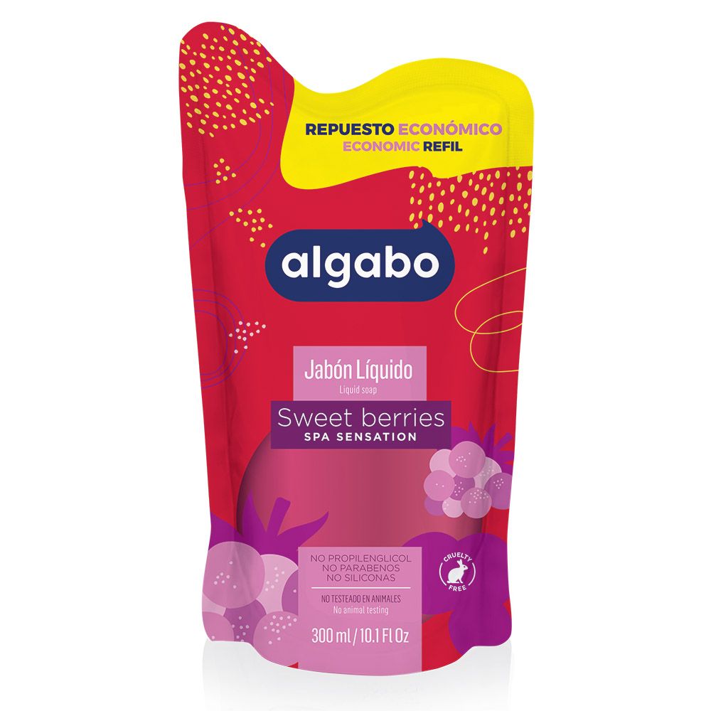 ALGABO JABON LIQUIDO SWEET BERRIES D/P x300cc
