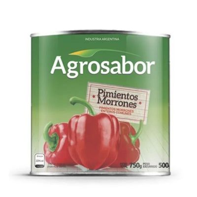 AGROSABOR PIMIENTOS MORRONES ENTEROS x750gr