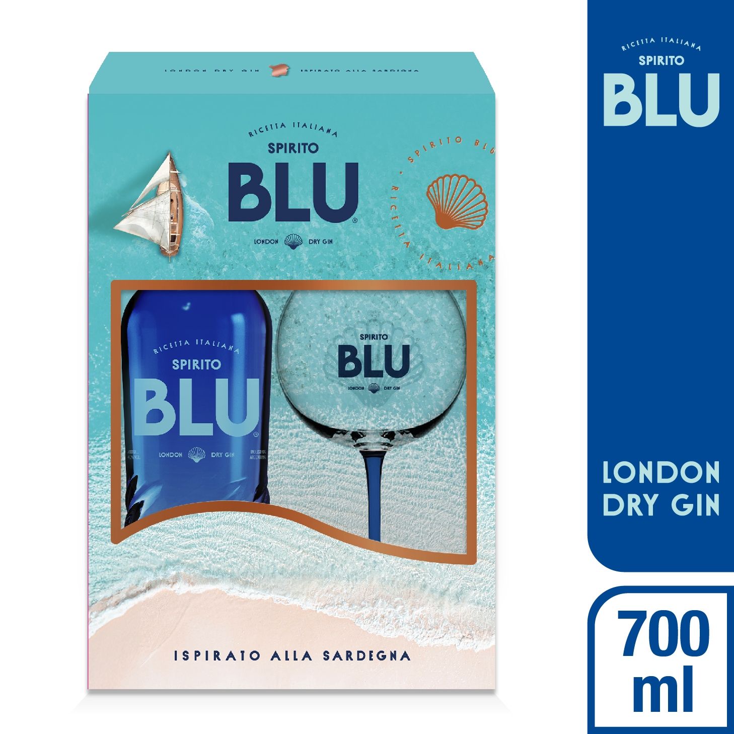 E. GIN SPIRITO BLU + COPA x750cc