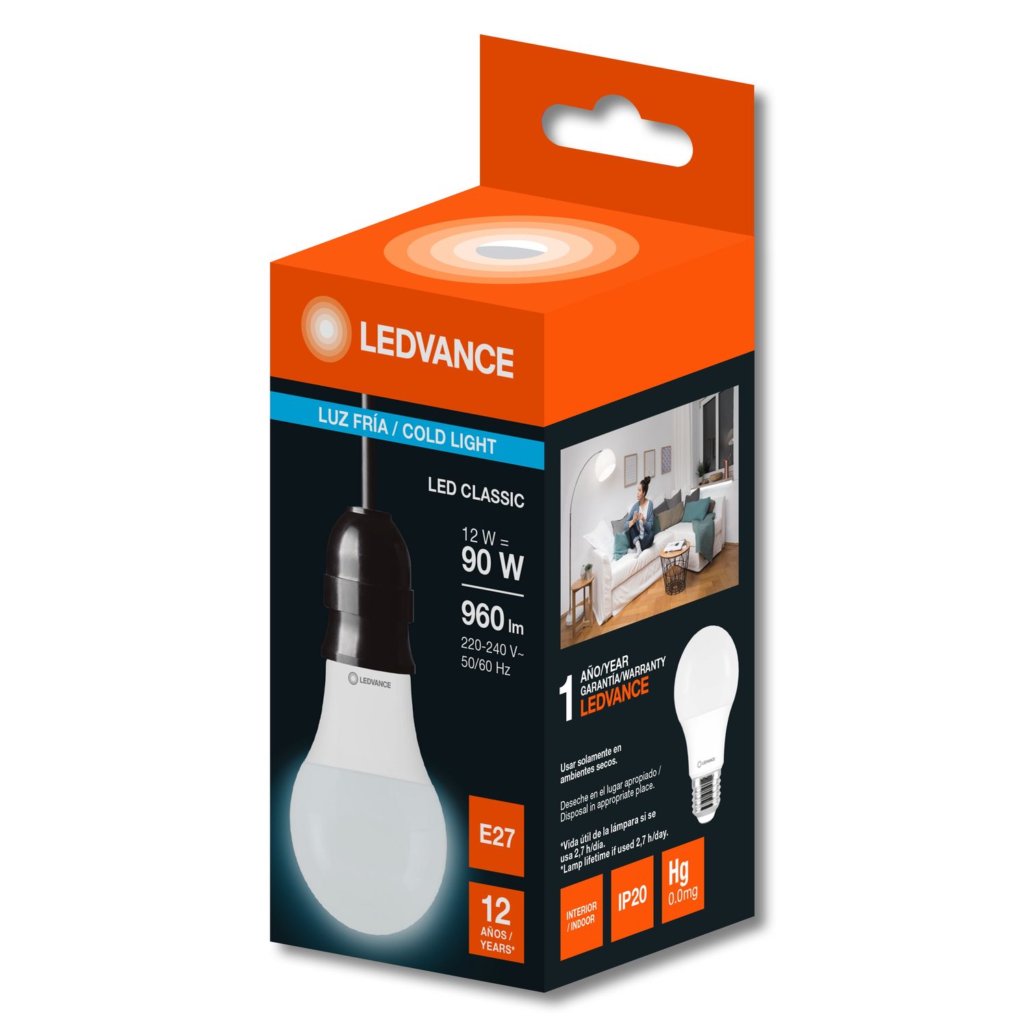 LEDVANCE LAMPARA LED LUZ FRIA x12w (Osram)