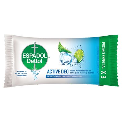 ESPADOL JABON EN BARRA ACTIVE DEO x3x80grs