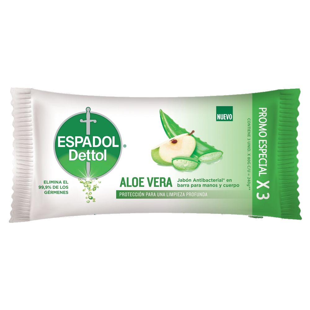 ESPADOL JABON EN BARRA ALOE VERA x3x80grs