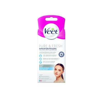 VEET BANDAS DEPI. FACIAL PIEL SENSIBLE x20und