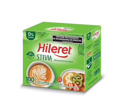HILERET ENDULZANTE STEVIA SOBRE x100x80gr