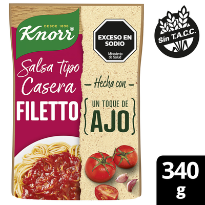 KNORR SALSA LISTA FILETTO x340gr
