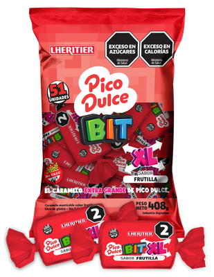 PICO DULCE CARAMELO BIT FRUTILLA x408gr