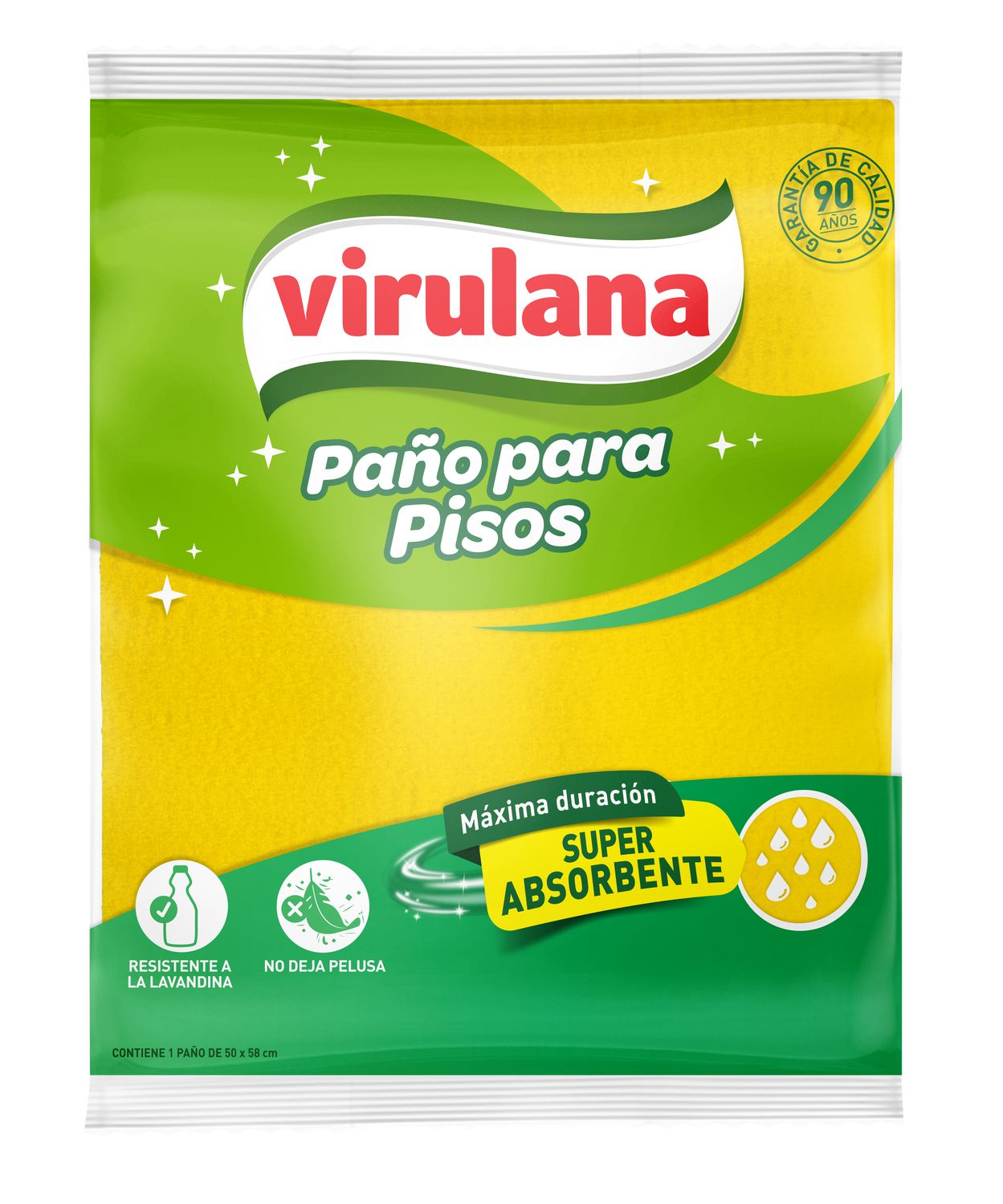 VIRULANA PAÑO PISOS AMARILLO x1und
