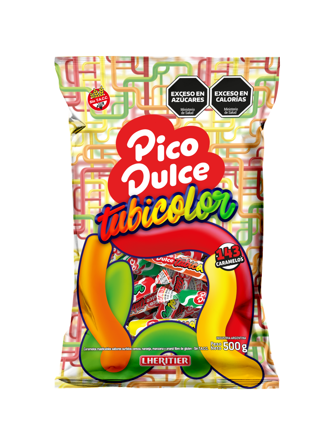 PICO DULCE CARAMELO TUBICOLOR x500gr
