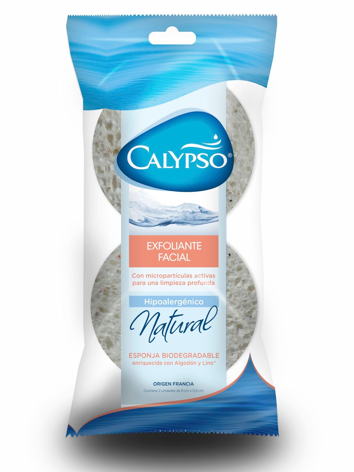 CALYPSO ESPONJA EXFOLIANTE FACIAL x2und