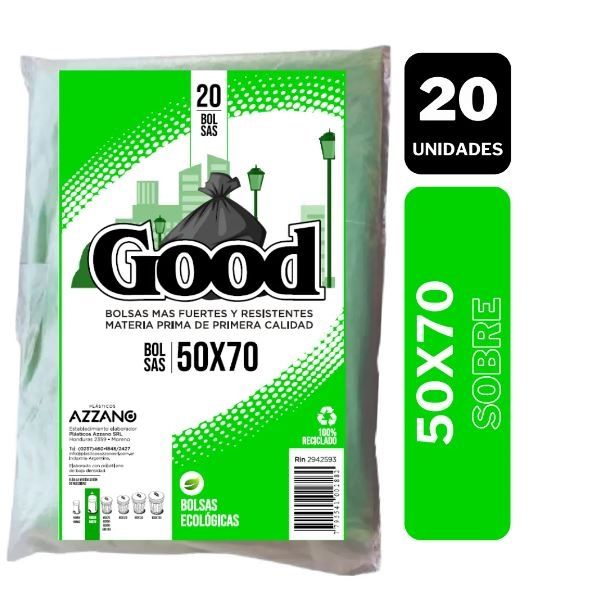 BOLSA CONSORCIO VERDE GOOD 50x70 x20u