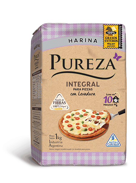 HARINA INTEGRAL C/LEV P/PIZZA PUREZA x1kg