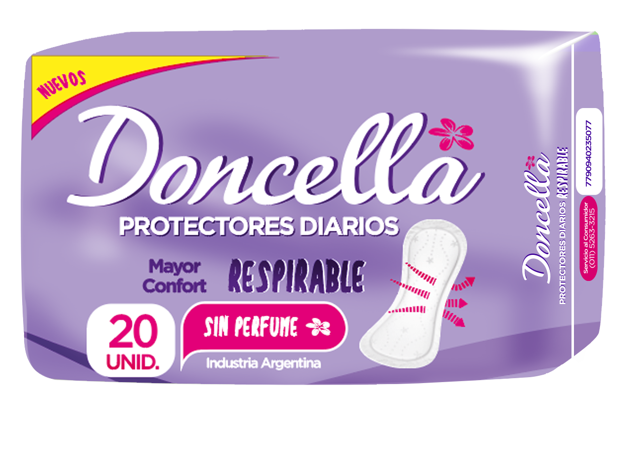 DONCELLA PROT. DIARIOS RESPIRABLE S/DES x20und