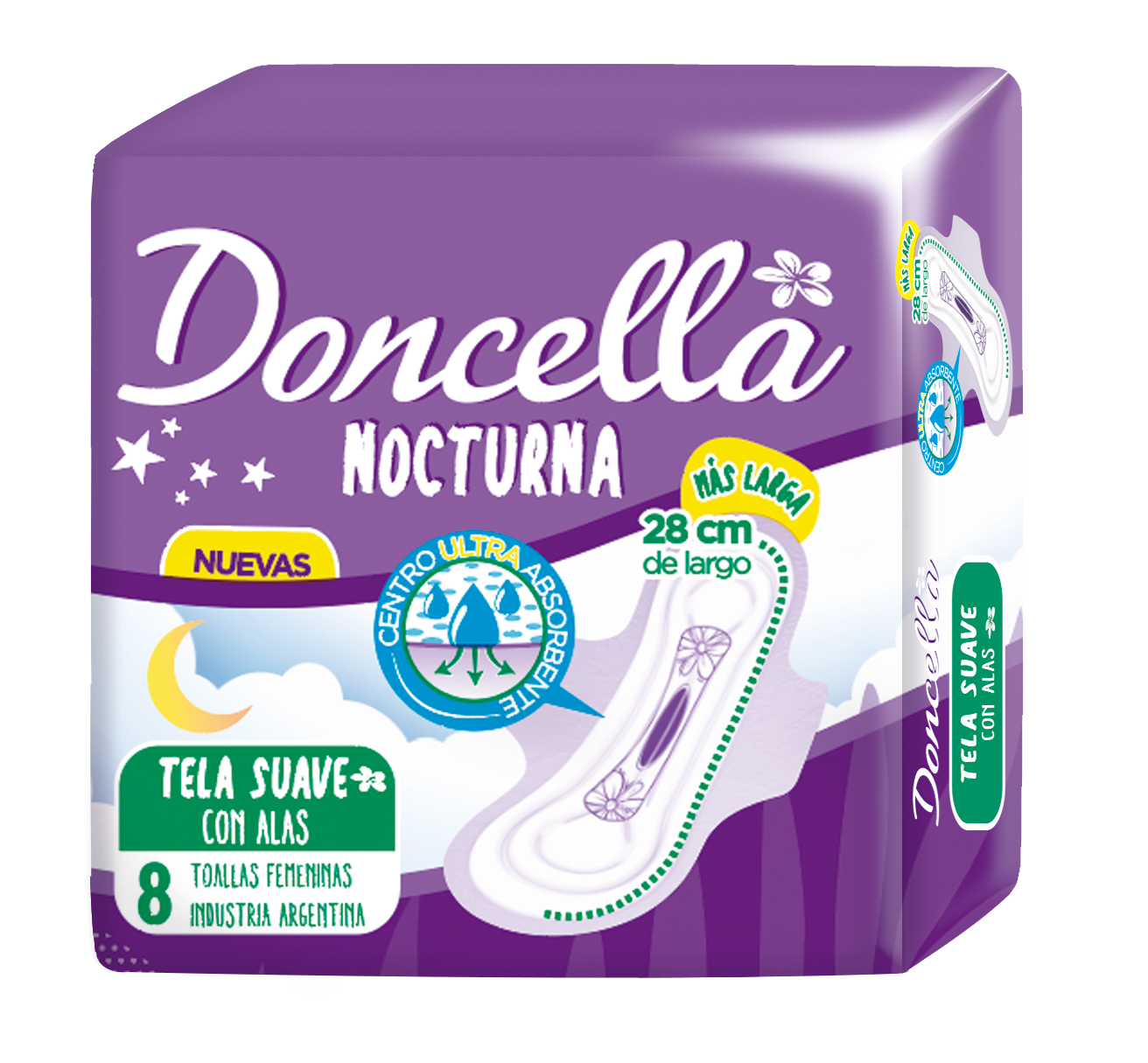 DONCELLA TOALLAS FEM NOCTURNAS S/DES x8und