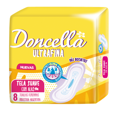 DONCELLA TOALLAS FEM ULTRAFINA S/DES x8und