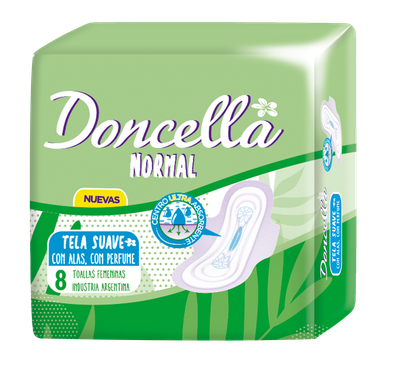 DONCELLA TOALLAS FEM NORMAL C/DES x8und