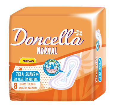 DONCELLA TOALLAS FEM SIN ALAS S/DES x8und