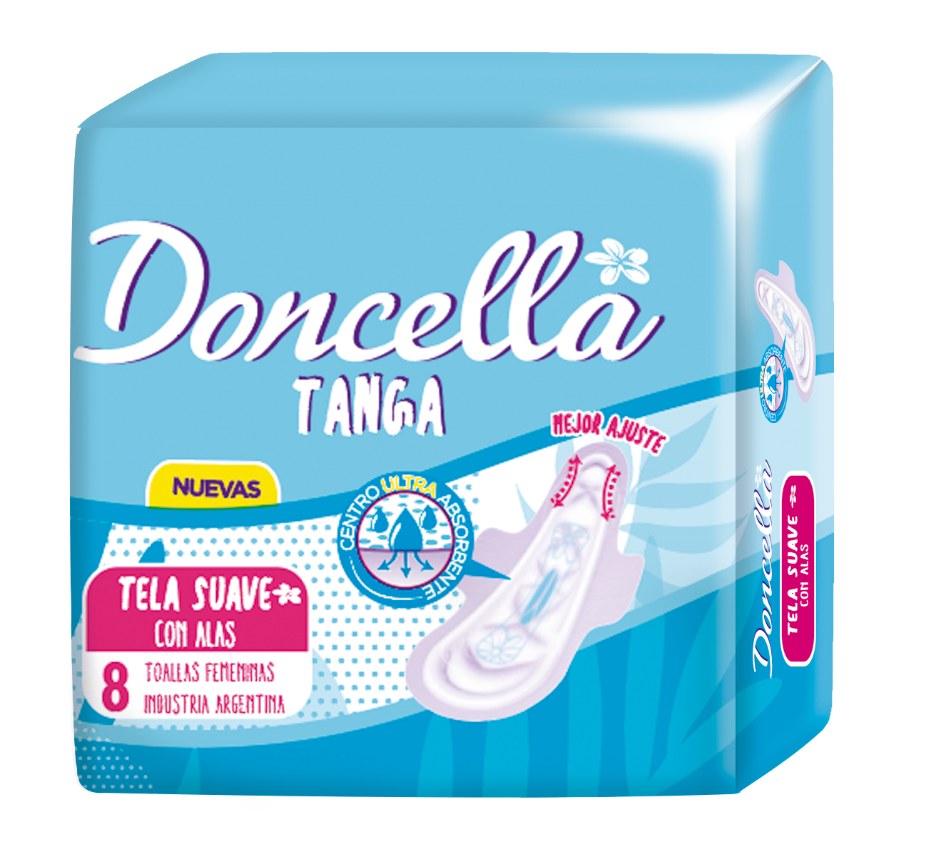 DONCELLA TOALLAS FEM TANGA S/DES x8und