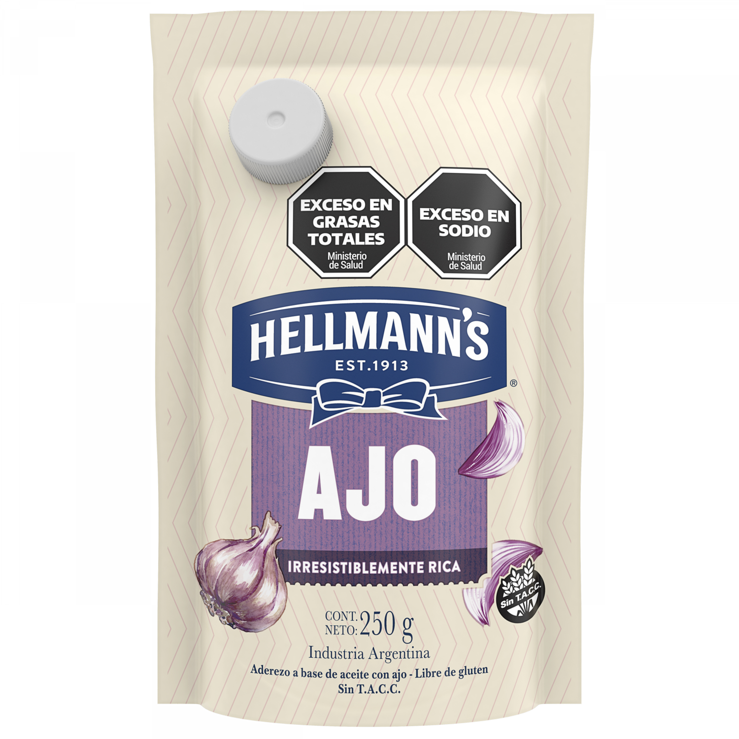 HELLMANNS ADEREZO AJO D/P x250gr