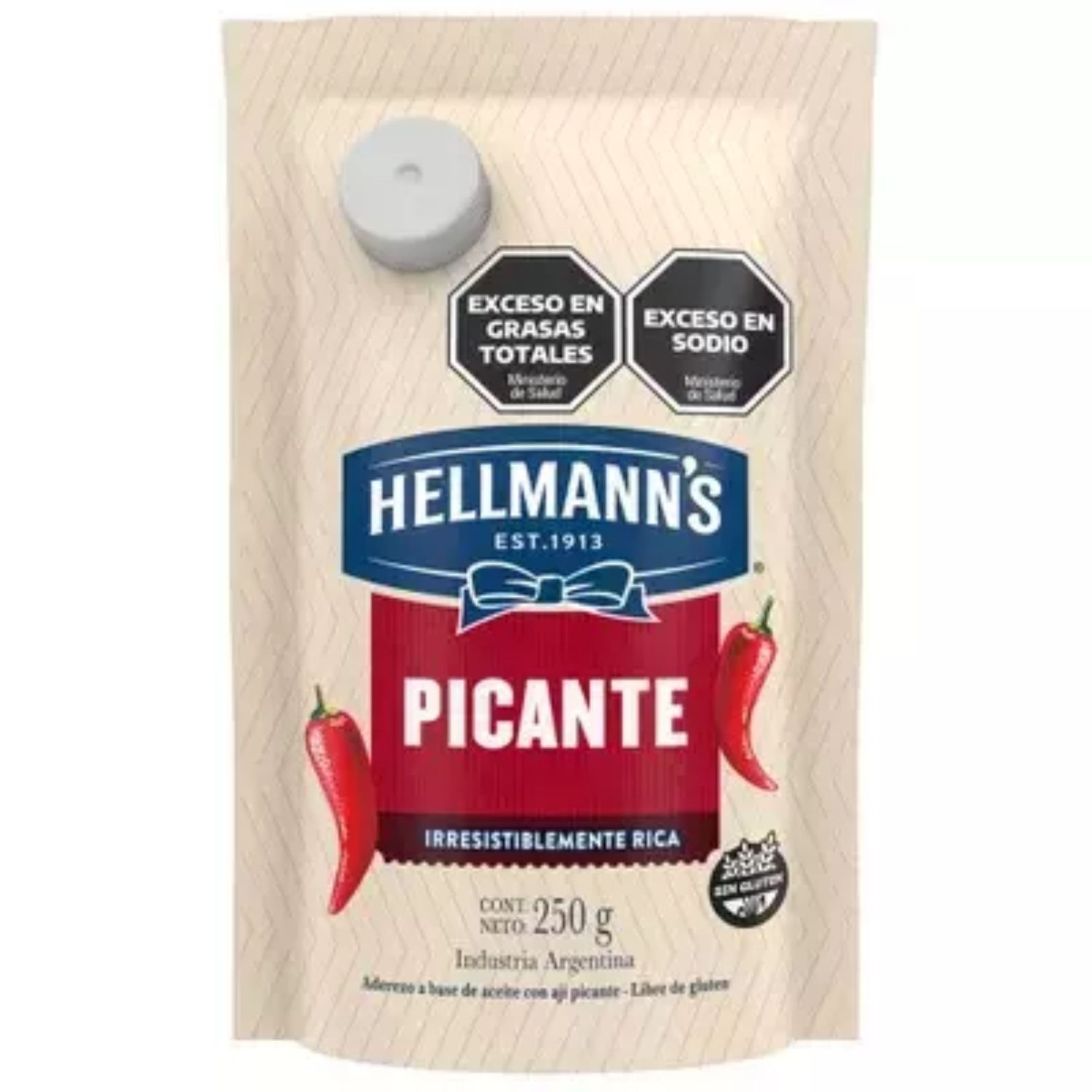 HELLMANNS ADEREZO PICANTE D/P x250gr