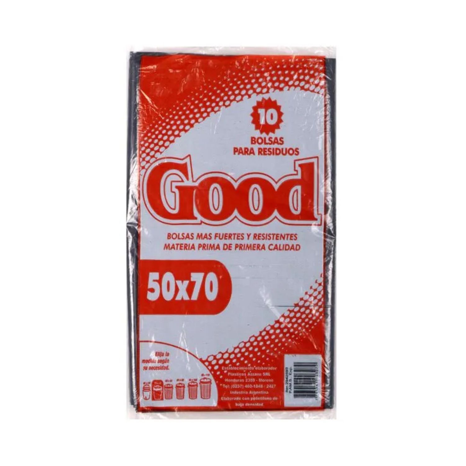 BOLSA RESIDUOS GOOD 50x70 x10u
