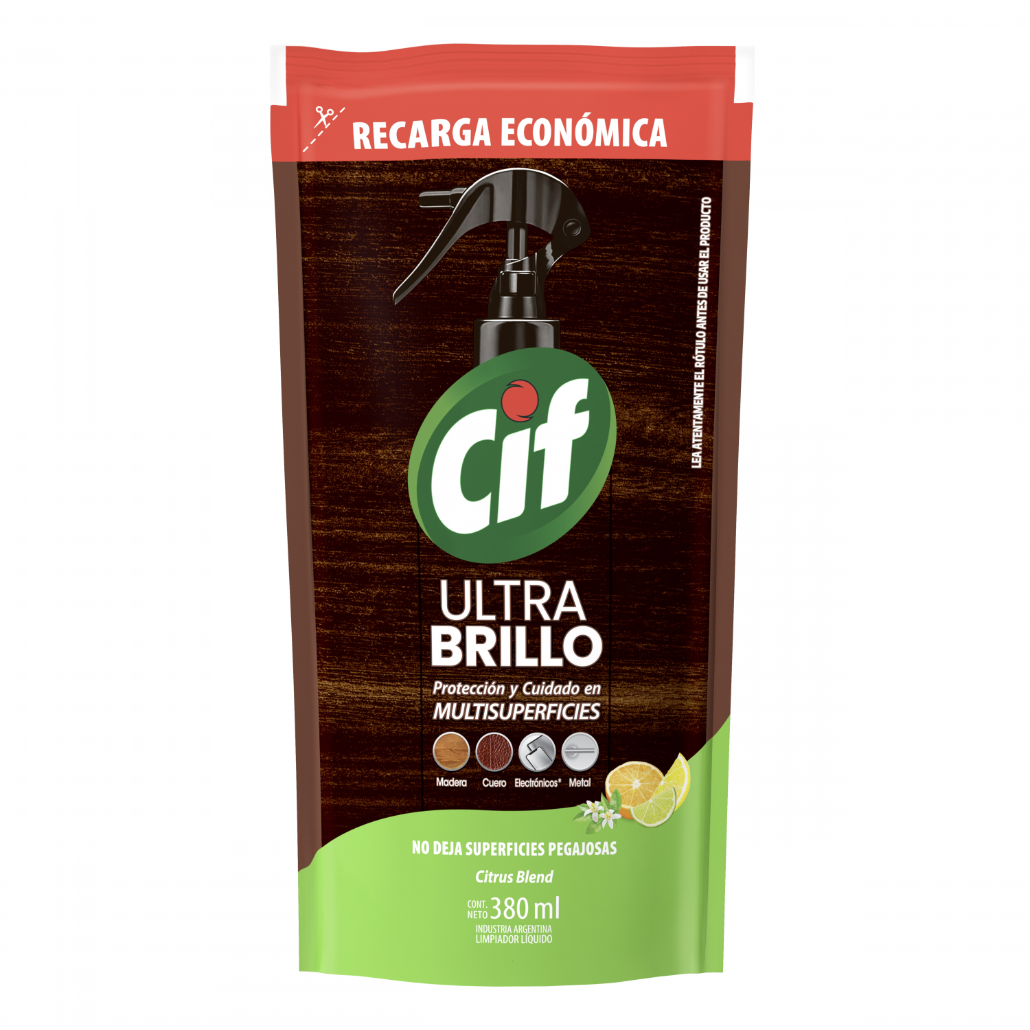 CIF ULTRA BRILLO ANTI PVO CITRICO D/P x380ml