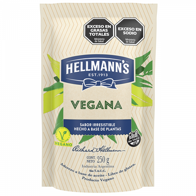 HELLMANNS MAYONESA VEGANA D/P x250gr