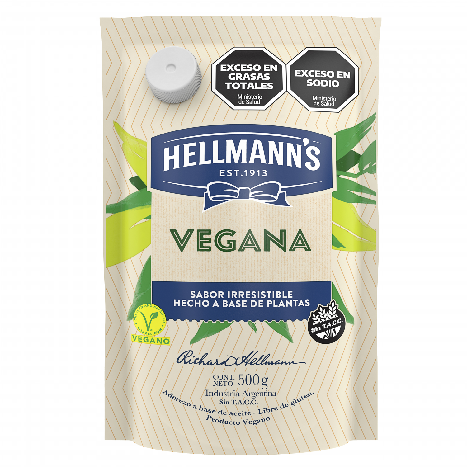 HELLMANNS MAYONESA VEGANA D/P x500gr