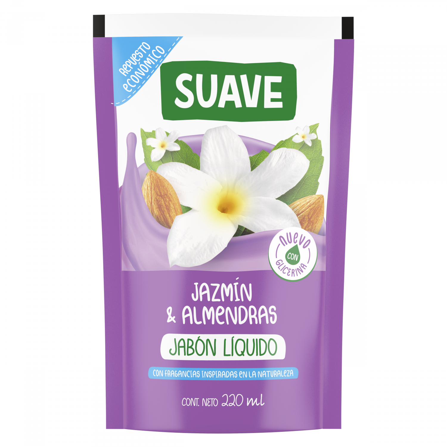 SUAVE JAB LIQ JAZMIN Y ALMENDRAS x220ml