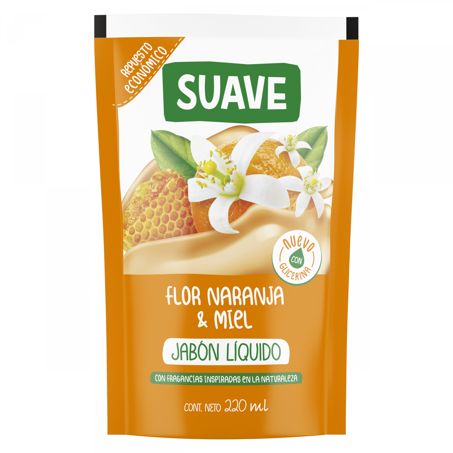 SUAVE JAB LIQ FLOR NARANJA Y MIEL x220ml