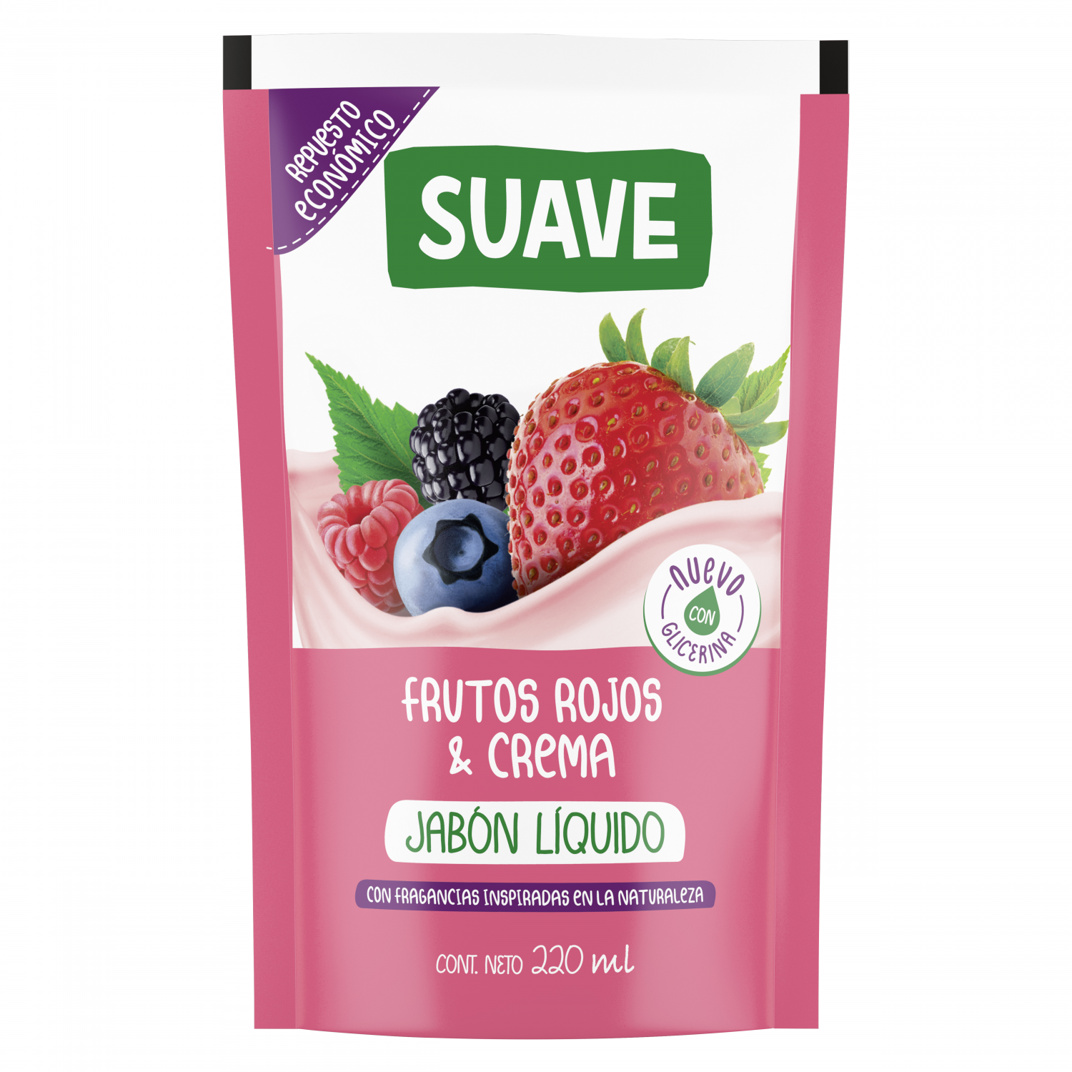 SUAVE JAB LIQ FRUTOS ROJOS x220ml