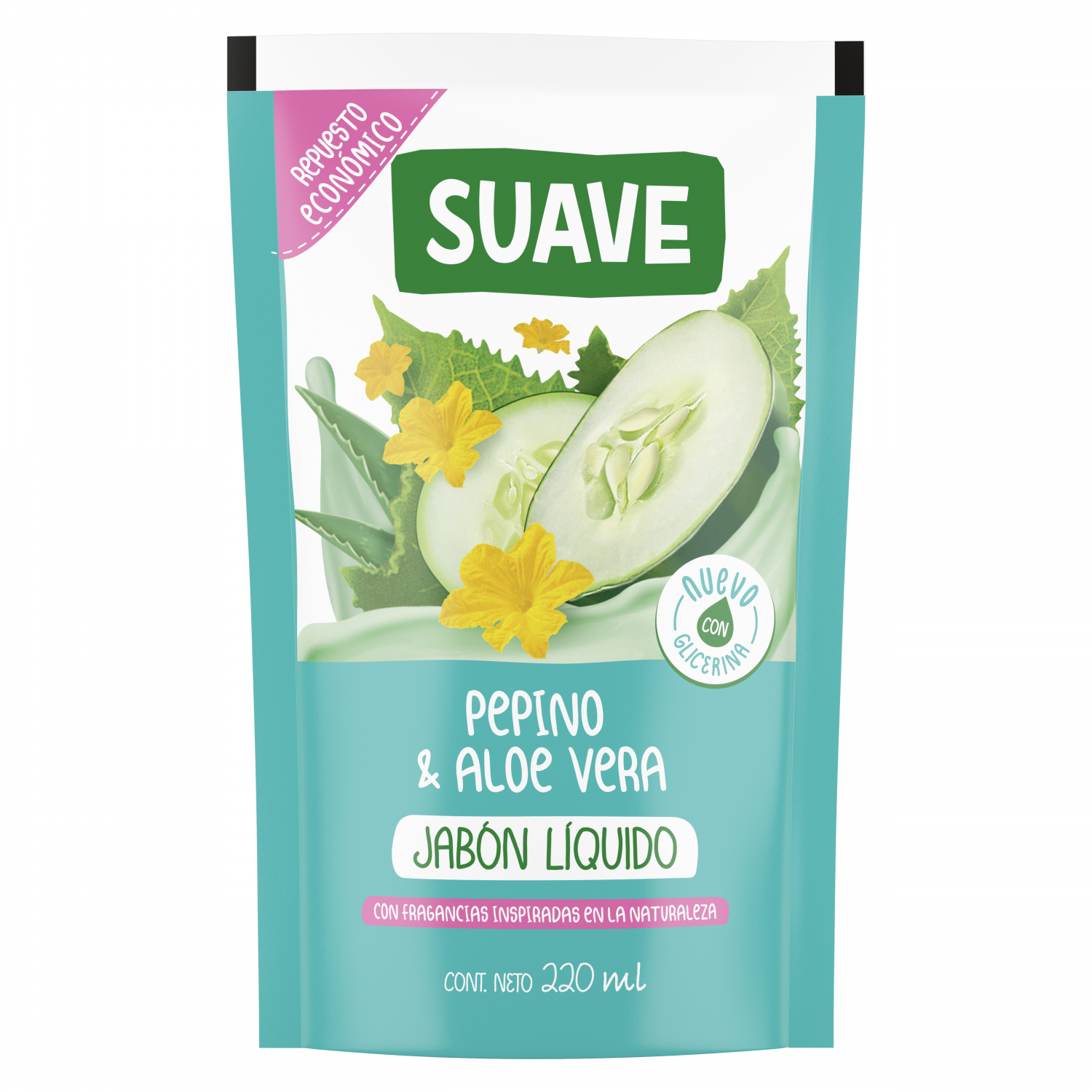 SUAVE JAB LIQ PEPINO Y ALOE x220ml