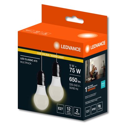 LEDVANCE LAMPARA LED LUZ CALIDA 2x9w