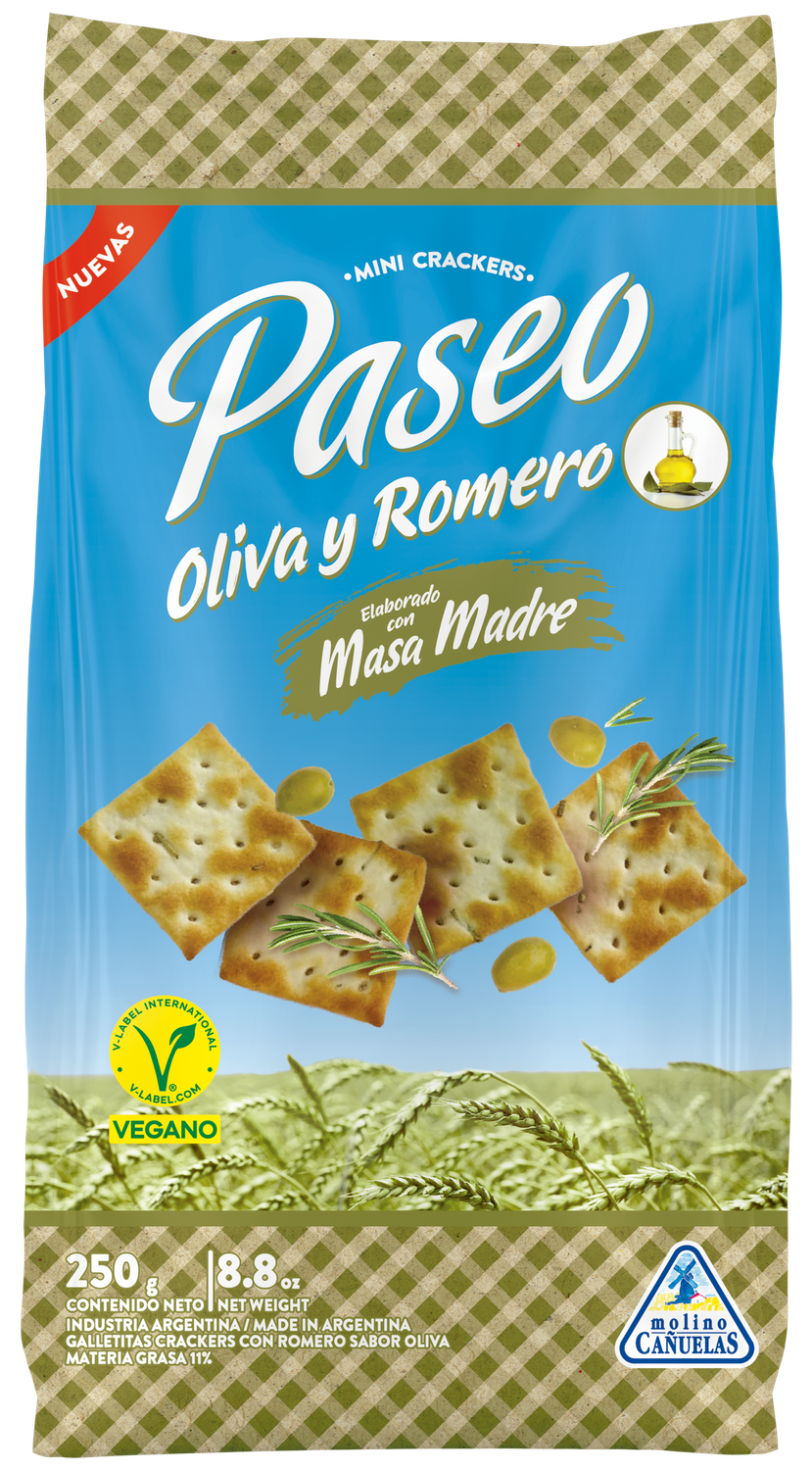 GALLETITAS PASEO CRACKERS OLIVA Y ROMERO x250gr