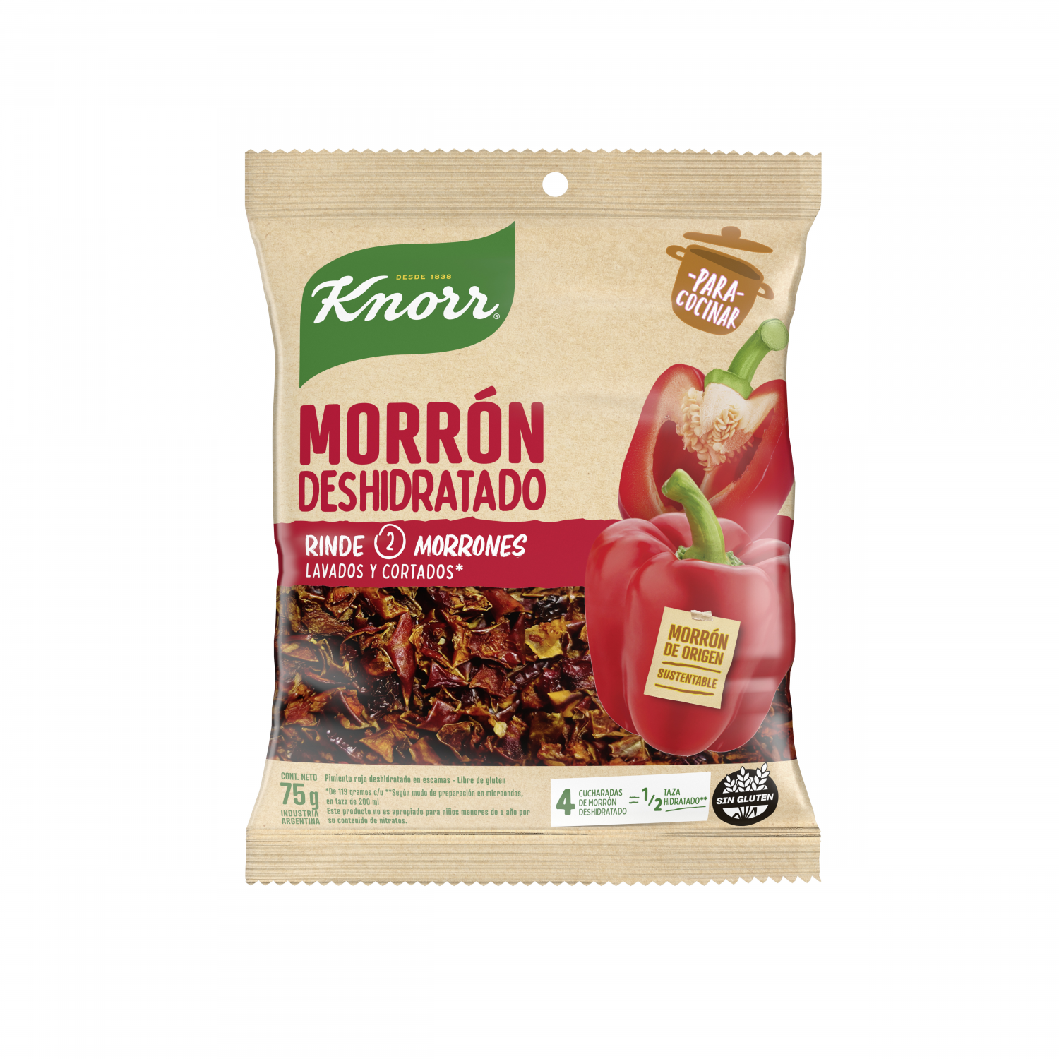 KNORR VEGETALES DESHIDRATADOS PIMIENTO x75gr