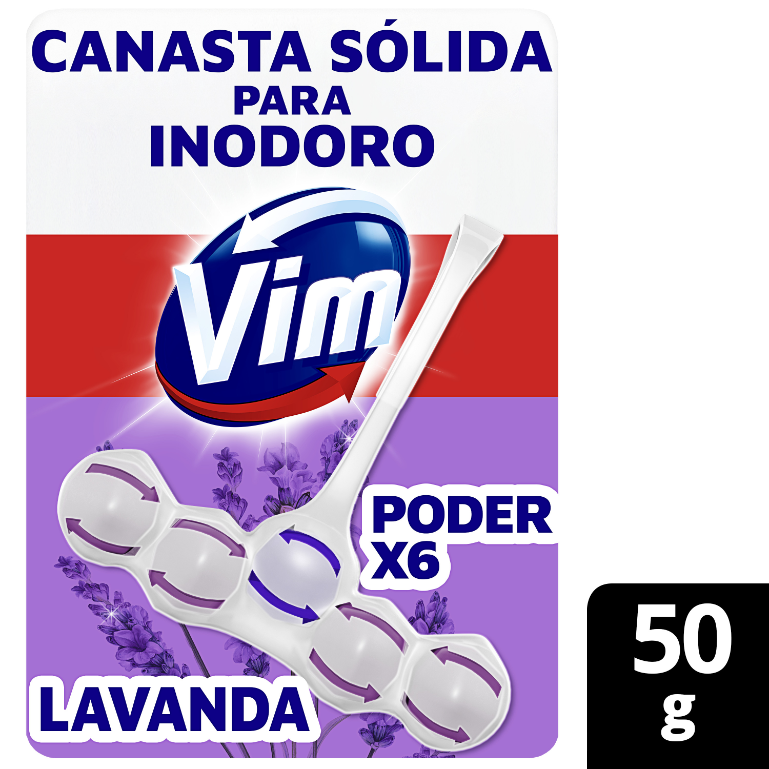 VIM CANASTA BAÑO PODER 6 LAVANDA x50gr