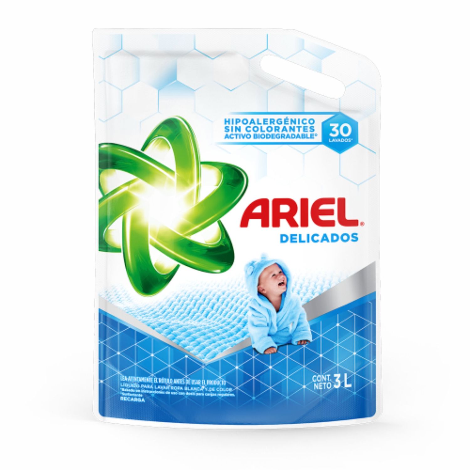 ARIEL LIQ. P/ROPA DELICADOS D/P x3lt