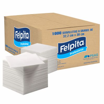 FELPITA SERVILLETAS BLANCAS x1008und