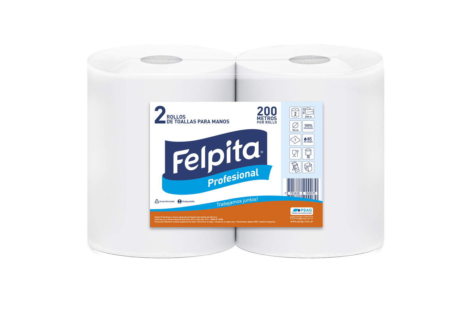 FELPITA TOALLAS DE MANO HS x200mts